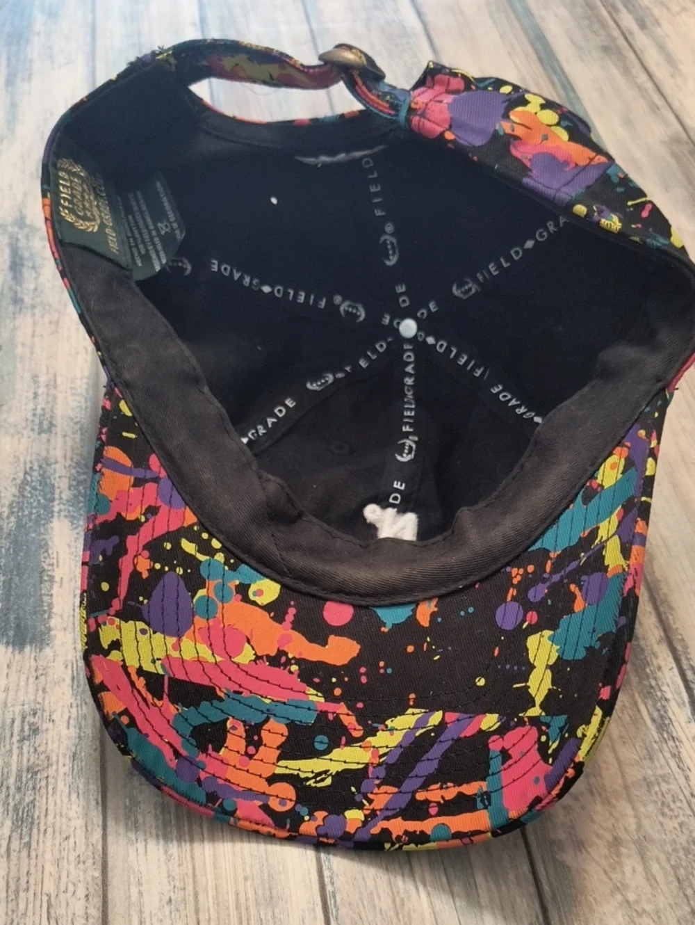 Field Grade Cap Adjustable Paint Splatter No F*CKS Given